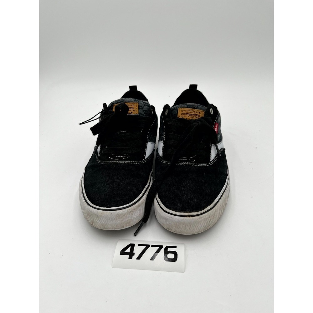 Levi's Athletic Sneakers Shoes Womens 10 Black Monogram Logo Low Top Lace Up